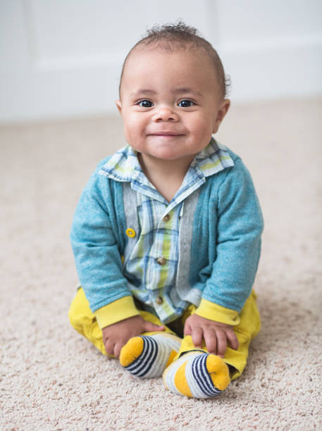 istock Smiling Adorable diverse baby boy portrait 954069860