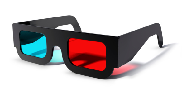 Illustration of movie 3d glasses