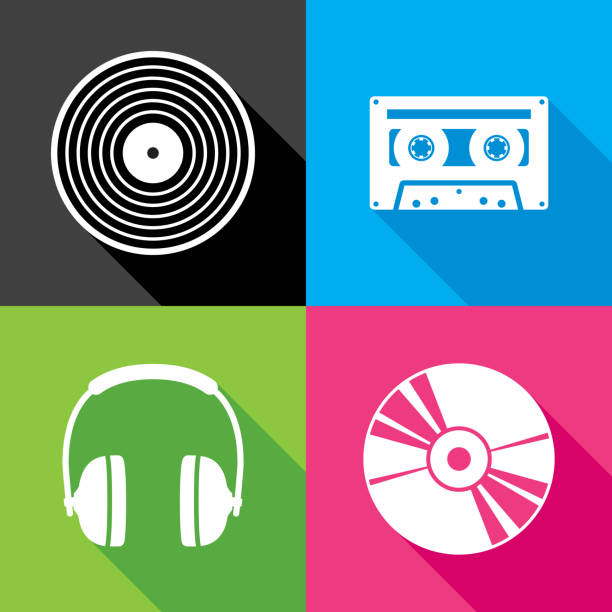musik-icon-set - jukebox icon stock-grafiken, -clipart, -cartoons und -symbole