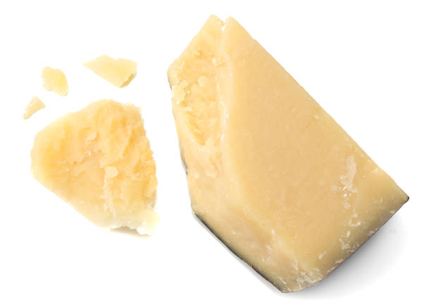 istock parmesan cheese isolated on a white background top view 954083126