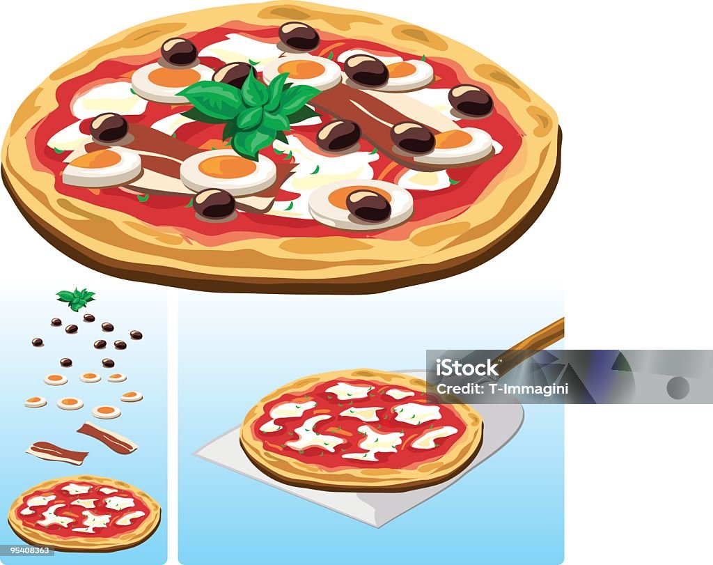 Pizza italienne illustration - clipart vectoriel de Pizza libre de droits