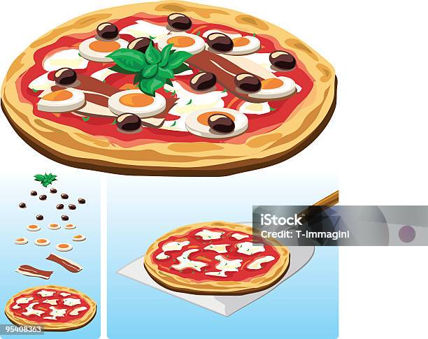 Pizza Italienne Illustration Vecteurs libres de droits et plus d'images vectorielles de Pizza - Pizza, Calque, Adolescence