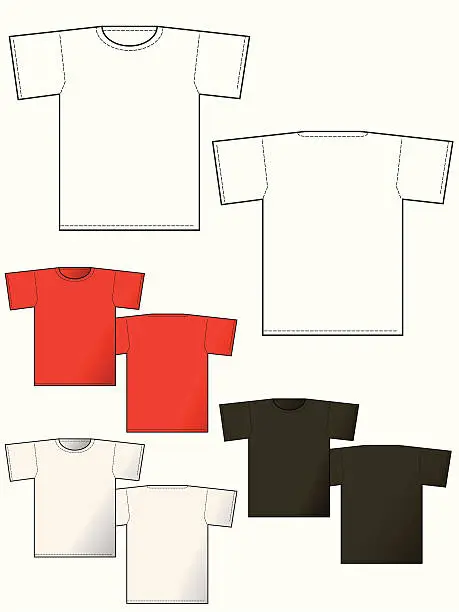 Vector illustration of T-shirt Layout template