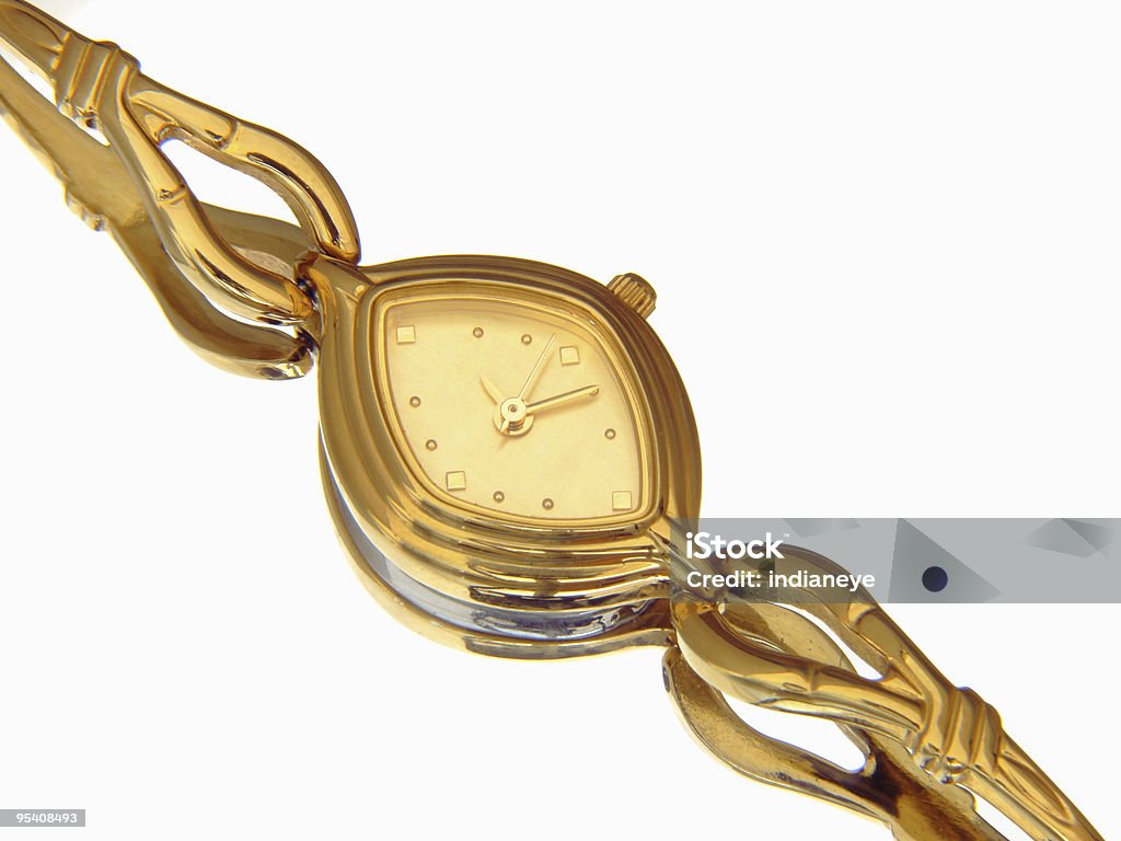 Elegante gold caros watch - Foto de stock de Dourado - Descrição de Cor royalty-free