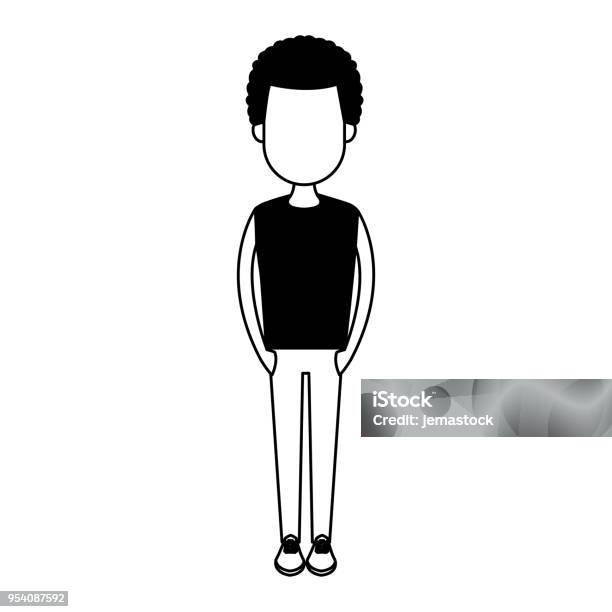 Ilustración de Hombre Joven De Dibujos Animados En Blanco Y Negro y más Vectores Libres de Derechos de Adulto - Adulto, Adulto joven, Alegoría - iStock Ilustración de Hombre Joven De Dibujos Animados En Blanco Y Negro y más Vectores Libres de Derechos de Adulto - Adulto, Adulto joven, Alegoría - iStock