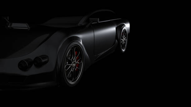 istock sports car black color selective focus with copy space 954089232