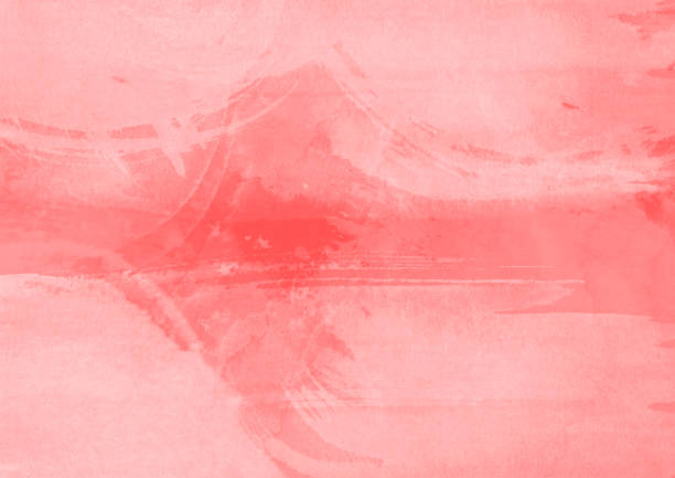istock Pink water color patches graphic brush strokes design effect element for background 954097482