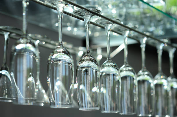 istock Wine glasses are arranged neatly. 954112122