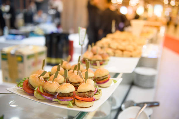 istock Mini chicken burger are placed on a plate 954116450