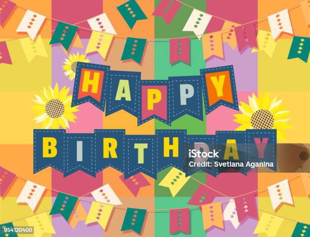 Happy Birthday Card With Leaves Stock Illustration - Download Image Now -  Birthday, Autumn, Header - Design Element - iStock
