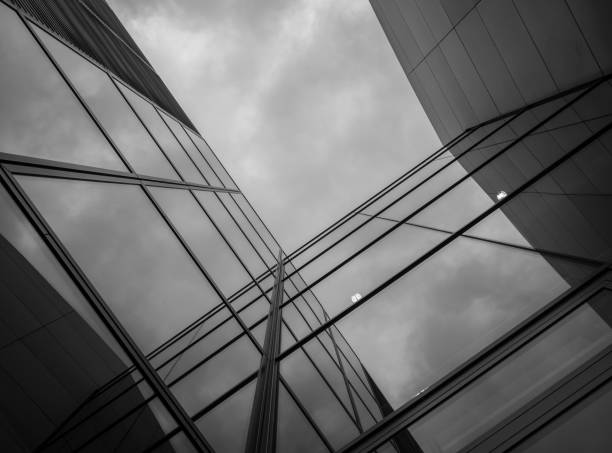 istock The glass architecture in city against a sky 954120430