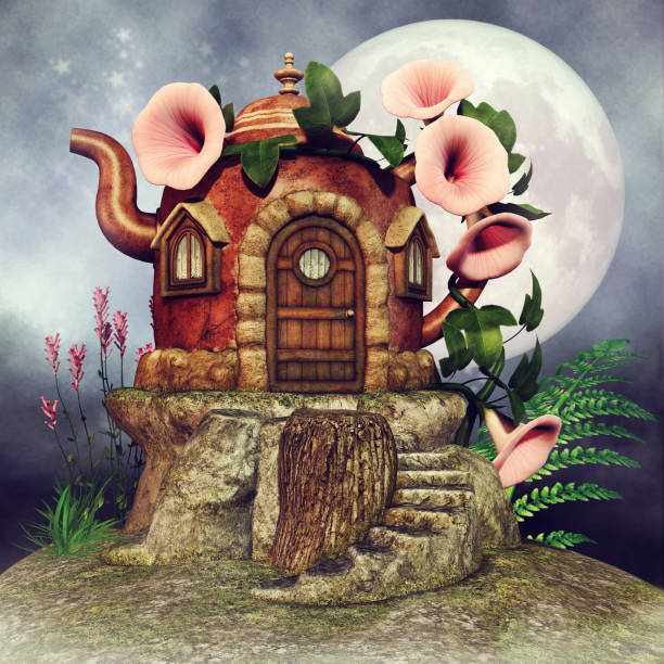 istock Teapot fairy cottage 954124820