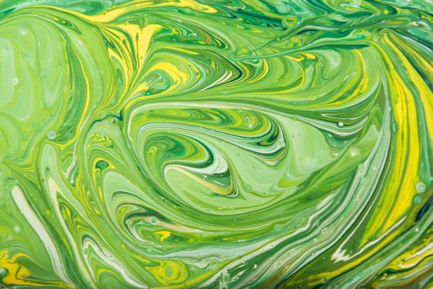 istock Abstract green and yellow paint color background 954125652