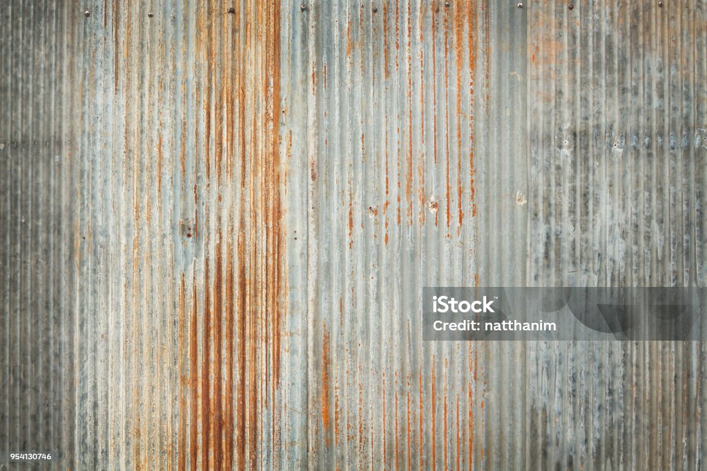 Alten Zink Textur Hintergrund, rostige auf verzinktem Metall Oberfläche. - Lizenzfrei Metall Stock-Foto