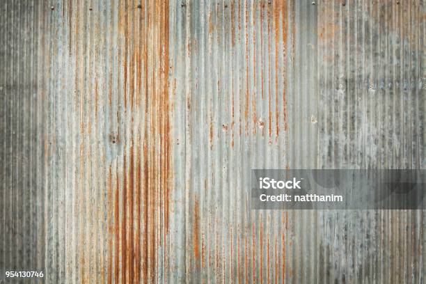 Old Zinc Texture Background Rusty On Galvanized Metal Surface Stock Photo - Download Image Now