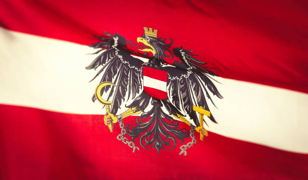 istock National flag and sign of Austria 954135208