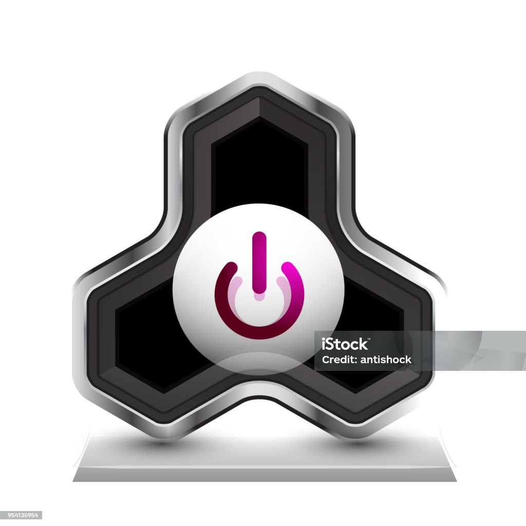 Start Power Button Techno Futuristic Start Power Button Stock Illustration - Download ...