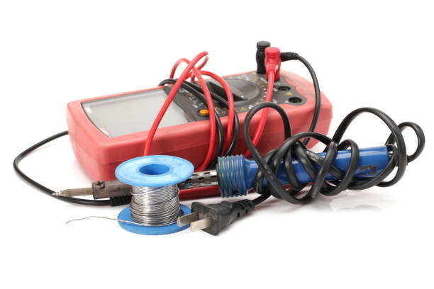 istock Set of tools used by an electrician. on the white background 954139142