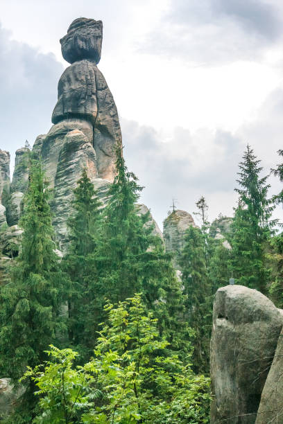 istock Natural sculptures in Rocky town at Adrspach. 954141224