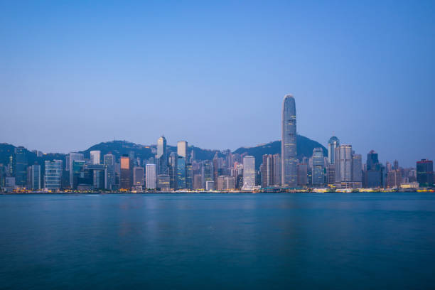istock Hong Kong city skyline with blue nice sky 954142344