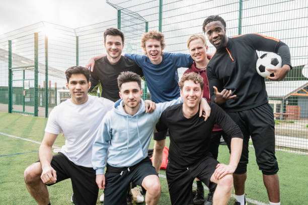 istock Seven aside football team portrait 954142650