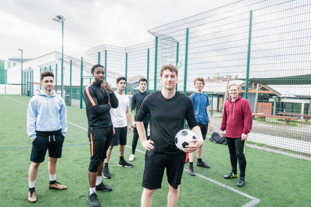 istock Seven aside football team portrait 954142732