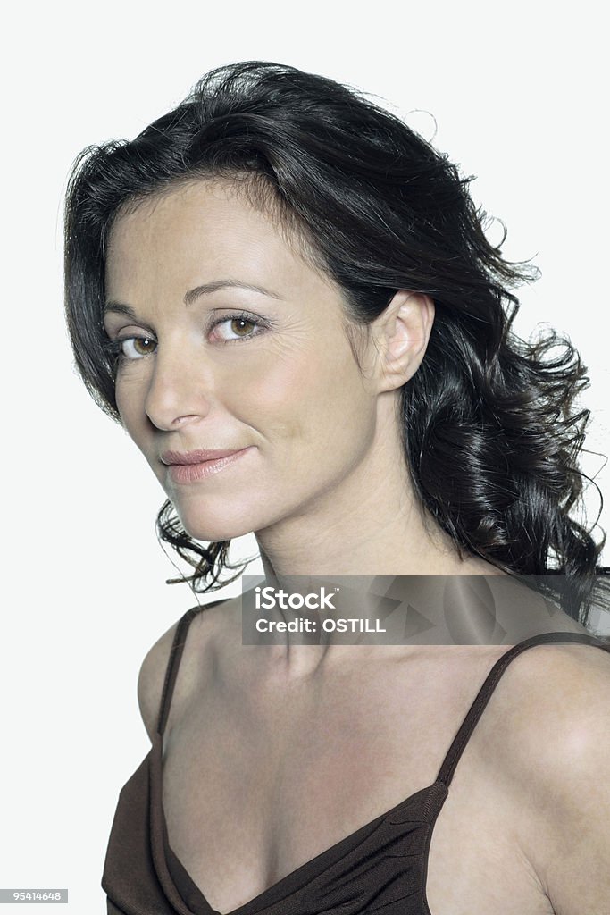 portrait of a beautiful forty years old woman  Women Stock Photo