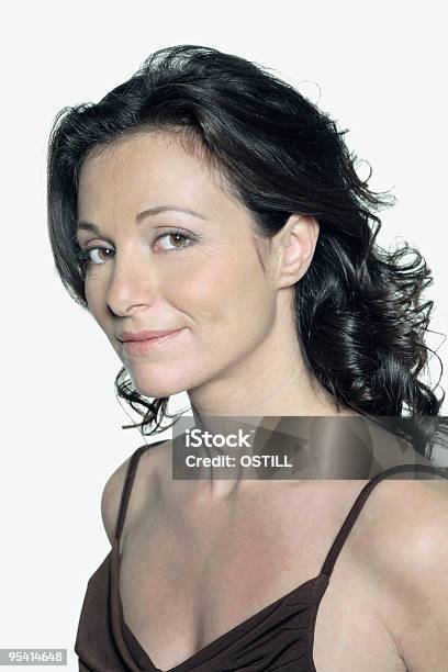 Portrait Of A Beautiful Forty Years Old Woman Stock Photo - Download Image Now - Women, One Woman Only, 40-44 Years