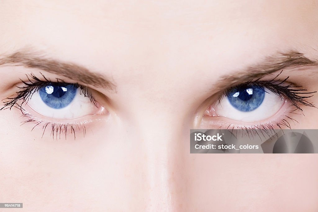Błękitne oczy - Zbiór zdjęć royalty-free (Dorosły)