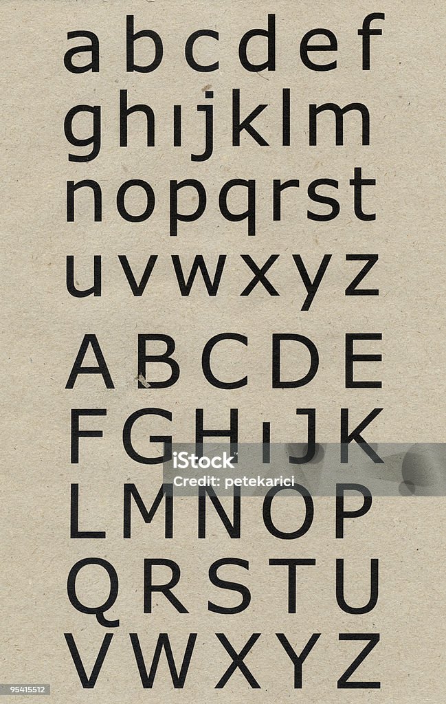 リサイクル紙アルファベット I - アルファベットのロイヤリティフリーストックフォト