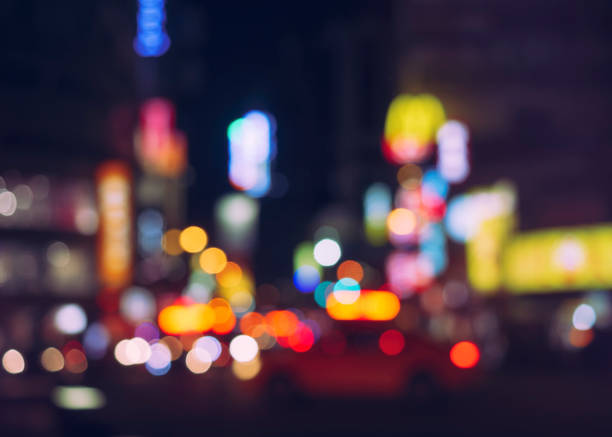 istock Blur light city street at nightlife Colourful Background 954155204