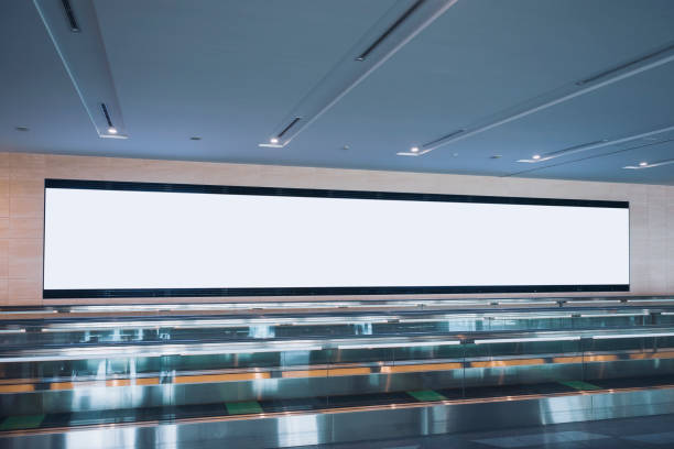 istock Blank Panorama billboard Horizontal Light box Media Indoor Public building 954155988