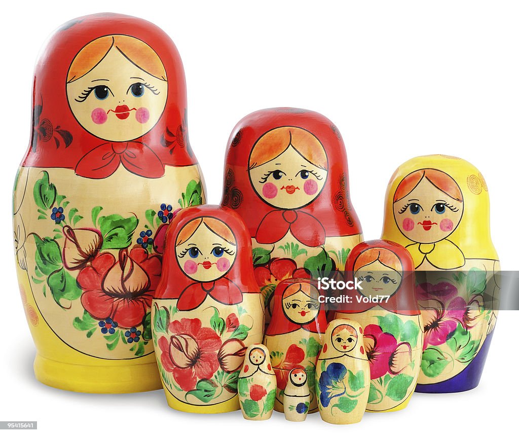 ロシア人形のグループ - おもちゃのロイヤリティフリーストックフォト