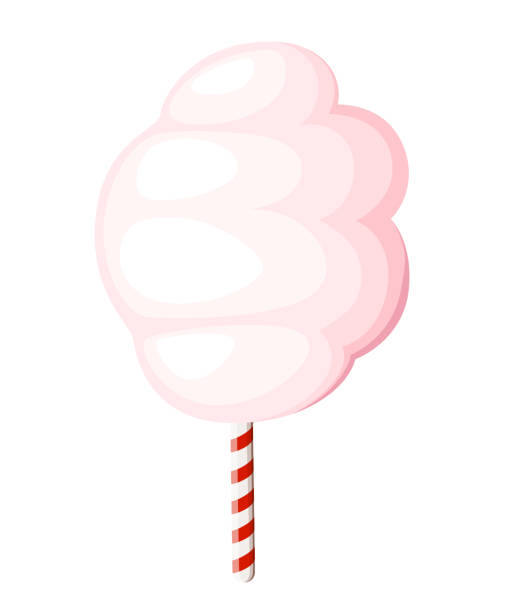 Pink cotton candy sugar cloud symbol icon dessert confection for your projects vector illustration isolated on white background web site page and mobile app design Pink cotton candy sugar cloud symbol icon dessert confection for your projects vector illustration isolated on white background web site page and mobile app design. candyfloss stock illustrations