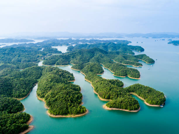 istock Aerial Lake Island 954186106