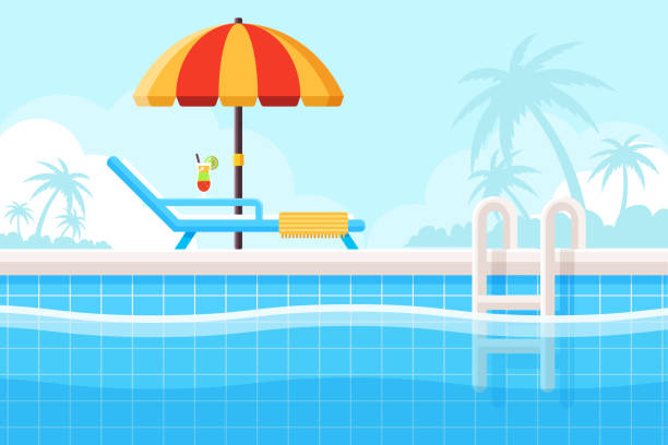 illustrations, cliparts, dessins animés et icônes de la piscine - swimming pool illustrations