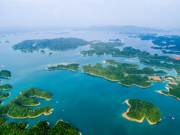 istock Aerial Lake Island 954186234