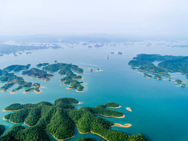 istock Aerial Lake Island 954186432