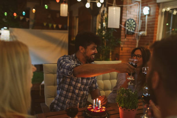istock Happy Friends Having Birthday Party 954195814