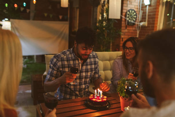 istock Happy Friends Having Birthday Party 954195818