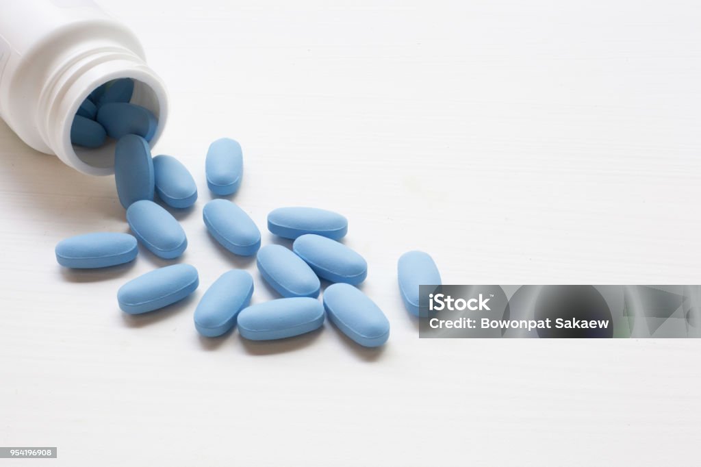 A bottle of "PrEP" ( Pre-Exposure Prophylaxis). used to prevent HIV. A bottle of "PrEP" ( Pre-Exposure Prophylaxis). used to prevent HIV, on white background. Medicine Stock Photo
