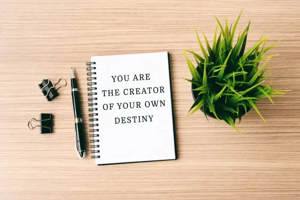 Photo of Inspirational quote- You are the creator of your own destiny