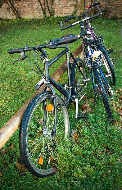 Photo of Bicycles parked in the Munich street