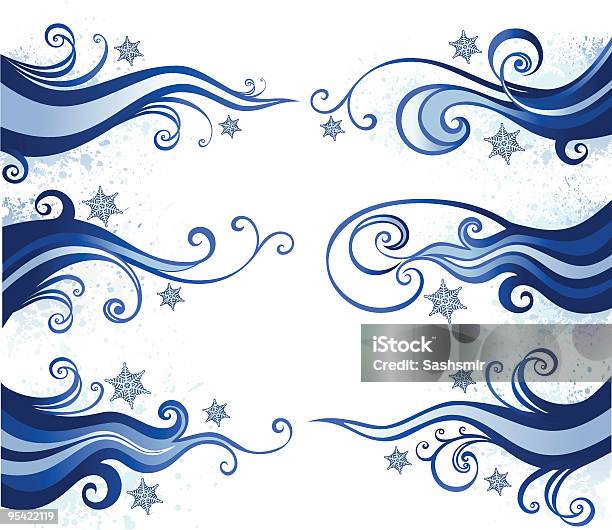 Winter Design Element Stock Illustration - Download Image Now - Abstract, Backgrounds, Blue