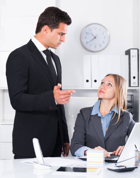 istock Businessman feeling angry to coworker 954232380