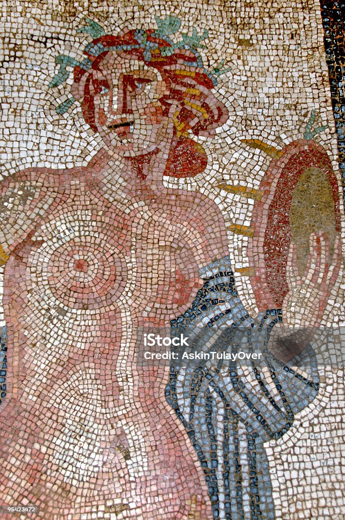Antique mosaïque - Photo de Thermes romains libre de droits