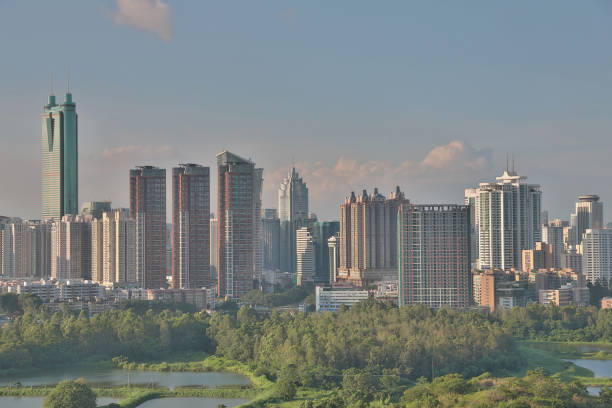 istock China's Shenzhen city from hong kong view 954236028