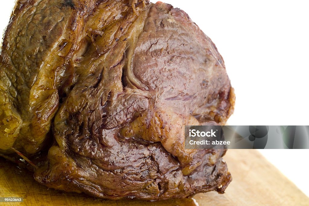 Rosbife close-up - Foto de stock de Caçarola com carne royalty-free