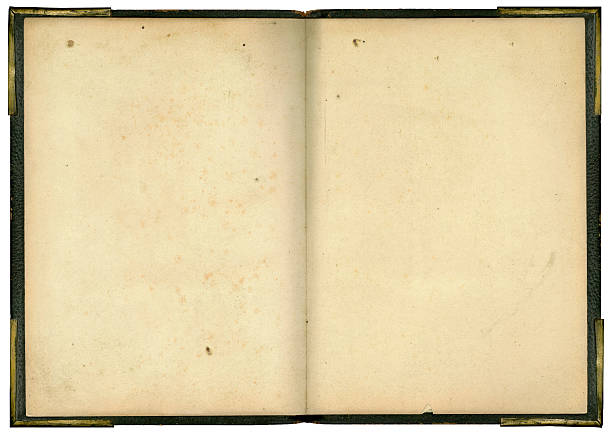 istock Open Book with metal corners and sepia pages 95423799