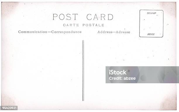 Старая Почтовая Открытка С Грязный Края — стоковые фотографии и другие картинки Без людей - Без людей, Беспорядок, Бумага
